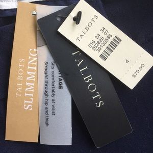 Talbots Heritage Navy stretch pants, m